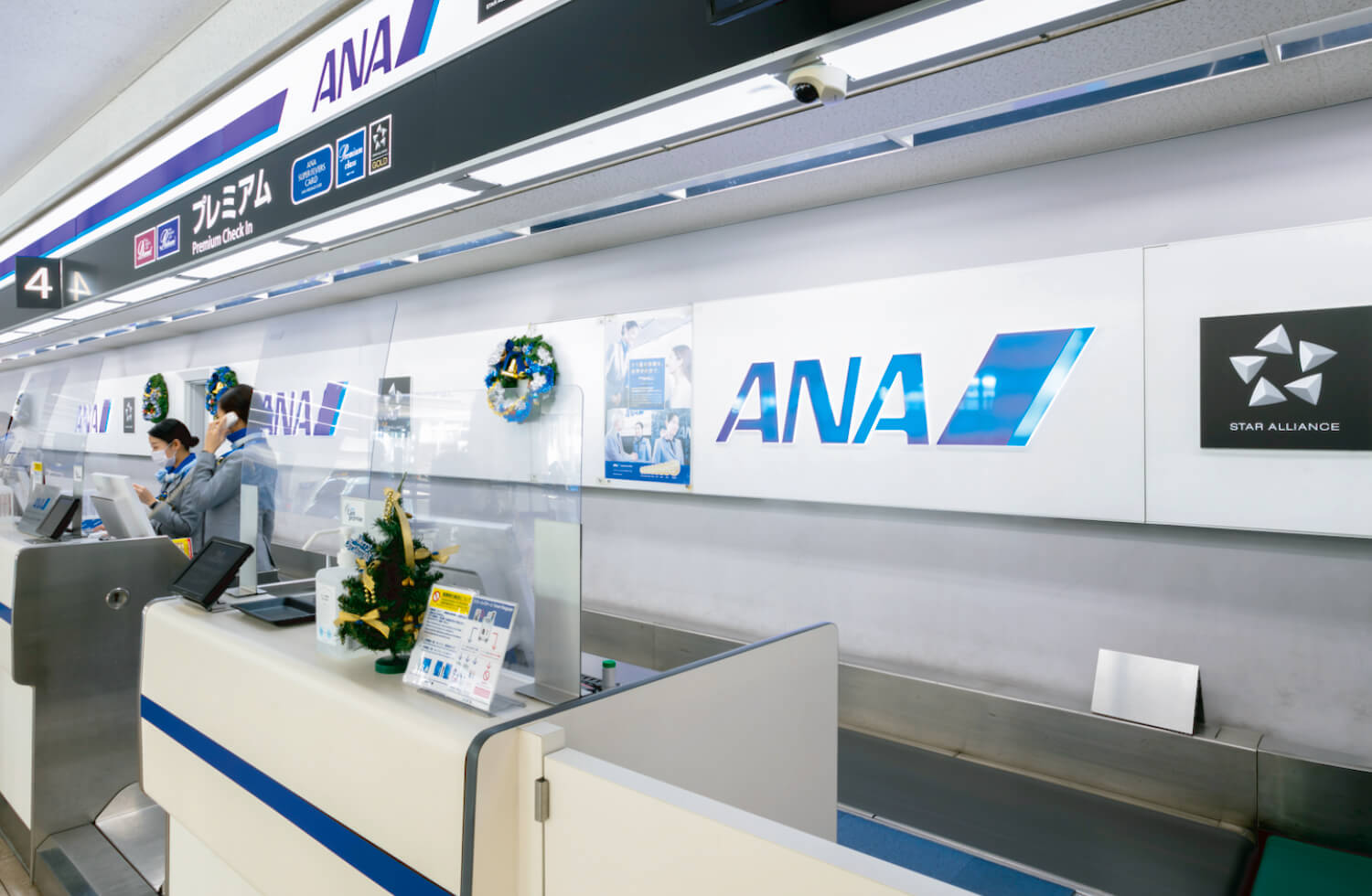出発の流れ 搭乗手続きANAカウンター