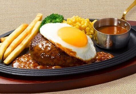 黒×黒ハンバーグ ブラウンバターソース